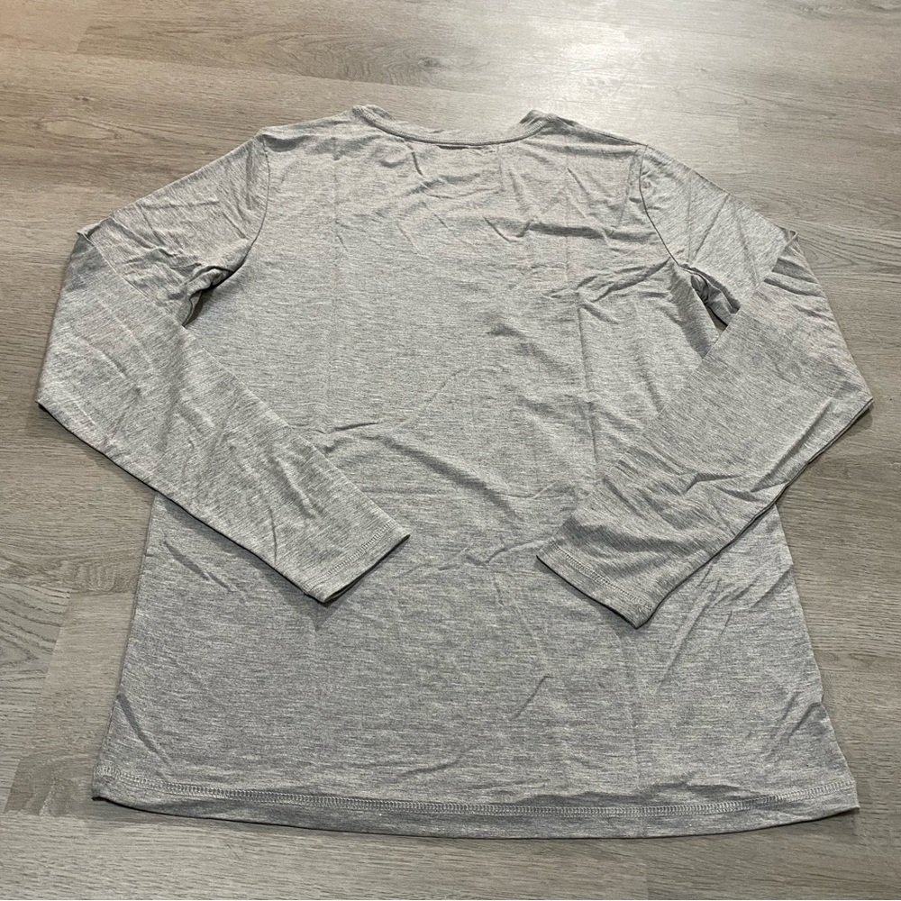 New LAKE Men’s Long Sleeve Bamboo Tee in Heather Gray XXS - Picture 3 of 9